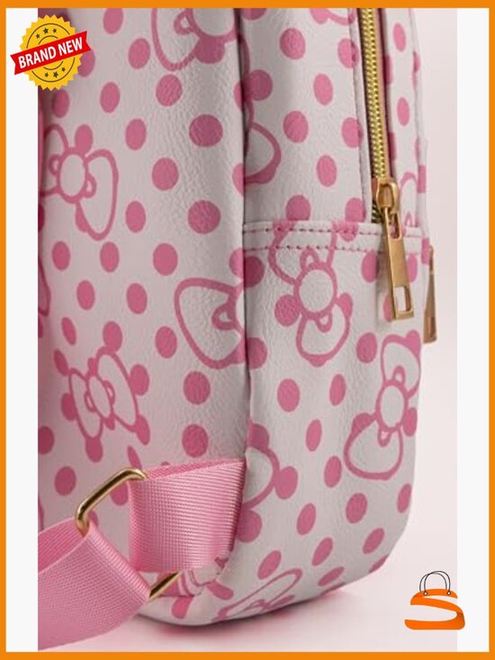 Officially Licensed Hello Kitty Mini Backpack, PU Leather Daypack main image 4